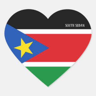 Zuid-Soedan Vlag Splendid Patriotic Hart Sticker