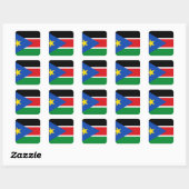Zuid-Soedan vlag Vierkante Sticker (Vel)