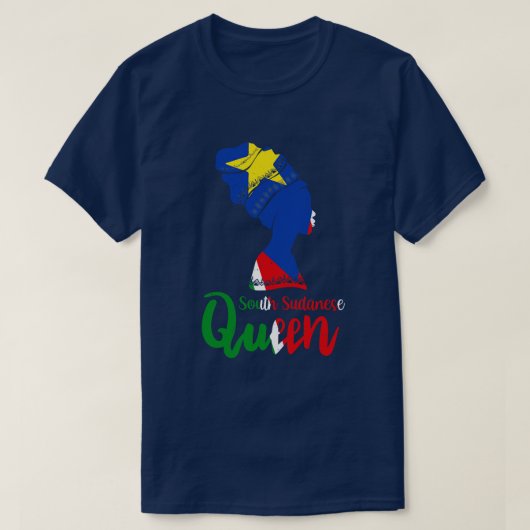 Zuid-Soedanese vlag Afro Roots T-shirt (Design voorkant)