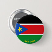 Zuid-Soedanese vlag charmant patriottisch Ronde Button 5,7 Cm (Voorkant /achterkant)