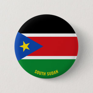 Zuid-Soedanese vlag charmant patriottisch Ronde Button 5,7 Cm