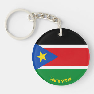 Zuid-Soedanese vlag charmant patriottisch Sleutelhanger