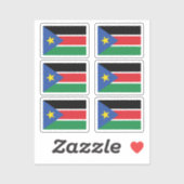 Zuid-Soedanese vlag Collectie pack van 6 Sticker (Vel)