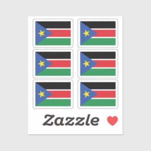 Zuid-Soedanese vlag Collectie pack van 6 Sticker