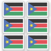 Zuid-Soedanese vlag Collectie pack van 6 Sticker (Voorkant)
