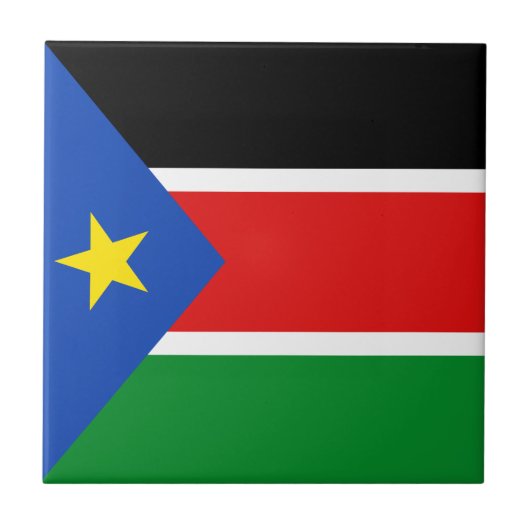 Zuid-Soedanese vlag keramische tegel Tegeltje (Voorkant)
