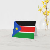 Zuid-Soedanese vlag Notecard Kaart (Gele Bloem)