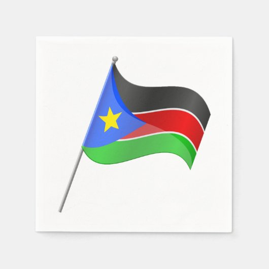 Zuid-Soedanese vlag papieren servetten (Voorkant)