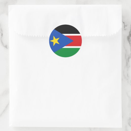 zuid - soedanese vlag ronde sticker (Tas)