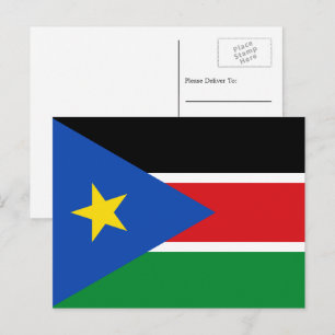 Zuid-Soedanese vlag, vlag van Zuid-Soedan Briefkaart
