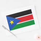 Zuid-Soedanese vlag, vlag van Zuid-Soedan Rechthoekige Sticker (Envelop)