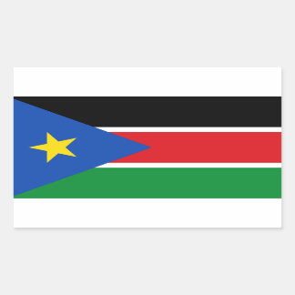 Zuid-Soedanese vlag, vlag van Zuid-Soedan Rechthoekige Sticker