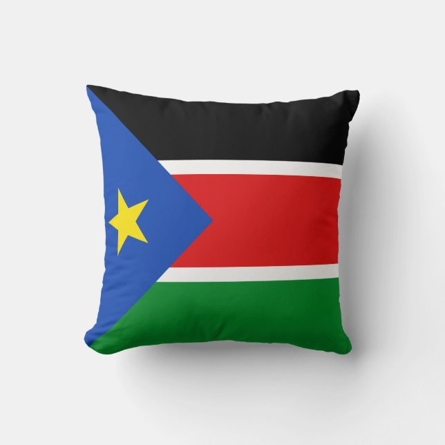 Zuid-Soedanese Vlag x Vlag Kussen (Voorkant)
