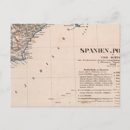 Zuid-Spanje Briefkaart (Voorkant)
