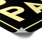 zuid - stille oceaan - eilanden kunst deco retro - poster (Hoek)