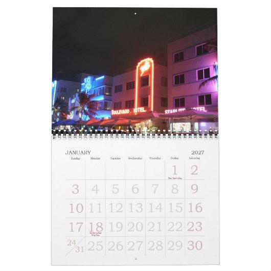 Zuid-strand 2009 kalender (Jan 2027)
