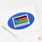 Zuid-Sudan Ovale Sticker (Envelop)
