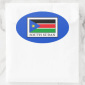 Zuid-Sudan Ovale Sticker (Tas)
