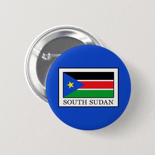 Zuid-Sudan Ronde Button 5,7 Cm (Voorkant /achterkant)