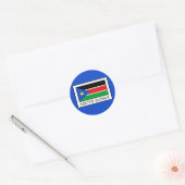 Zuid-Sudan Ronde Sticker (Envelop)