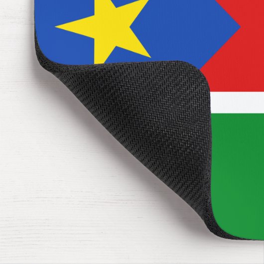 Zuid-Sudan Vlag Mousepad Muismat (Hoek)