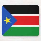 Zuid-Sudan Vlag Mousepad Muismat (Voorkant)