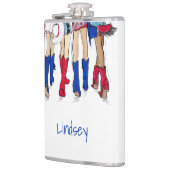 Zuid-Texas Dames Mode Cowboy Laarzen Blauw Heupfles (Links)