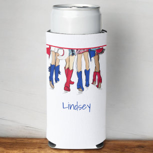 Zuid-Texas Dames Mode Cowboy Laarzen Blauw Seltzer Blikjeskoeler