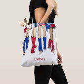 Zuid-Texas Dames Mode Cowboy Laarzen Blauw Tote Bag (Dichtbij)