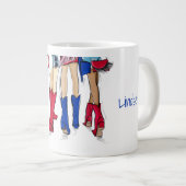 Zuid-Texas Dames Mode Cowboy Laarzen Naam Grote Koffiekop (Voorkant rechts)