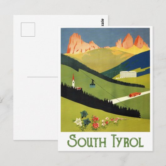 Zuid-Tirol, Oostenrijk Briefkaart (Voorkant / Achterkant)