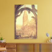 Zuid-Uitzicht van de kathedraal van Salisbury van  Canvas Afdruk (Insitu (Woonkamer))