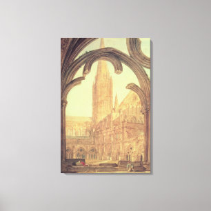 Zuid-Uitzicht van de kathedraal van Salisbury van  Canvas Afdruk
