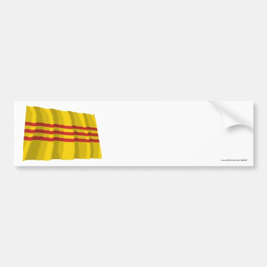 Zuid-Vietnam Golfvlag Bumpersticker (Voorkant)