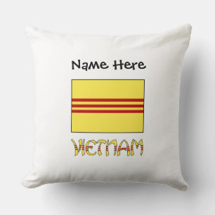 Zuid-Vietnam Vietnamese Vlag Zwart Personalisatie Kussen