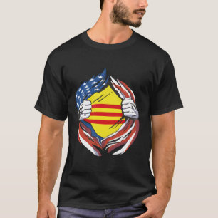 Zuid-Vietnam vlag Amerikaanse trots op mijn Vietna T-shirt