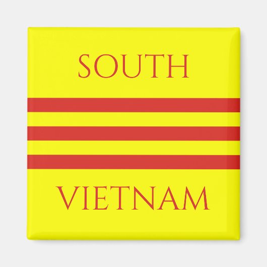 zuid - vietnam vlag magneet (Voorkant)