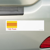 Zuid-Vietnam vlag met naam in het Vietnamees Bumpersticker (Op auto)