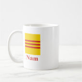 Zuid-Vietnam vlag met naam in het Vietnamees Koffiemok (Links)
