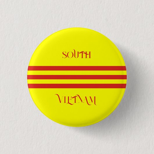 zuid - vietnam vlag ronde button 3,2 cm (Voorkant)