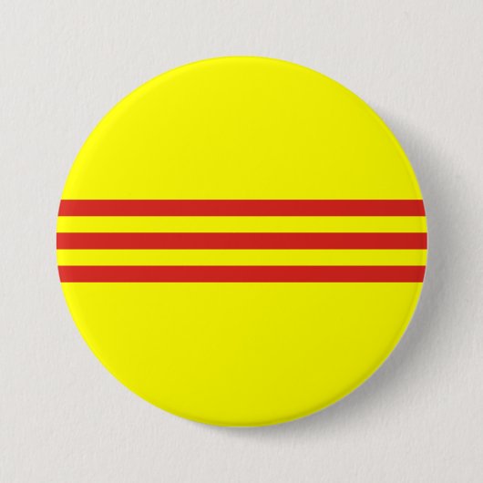 zuid - vietnam vlag ronde button 7,6 cm (Voorkant)