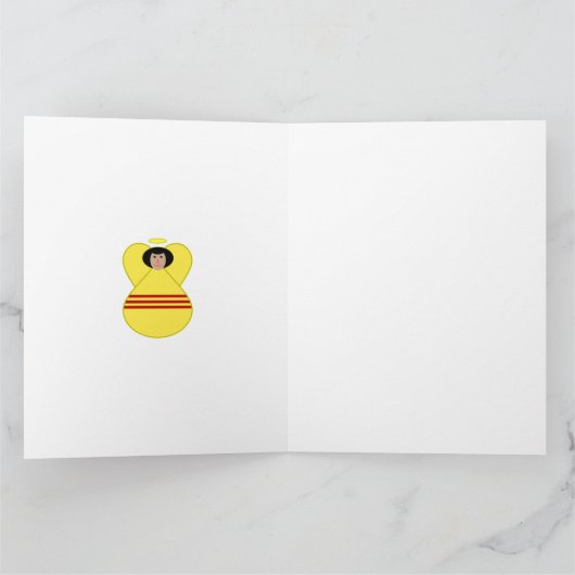 Zuid-Vietnamese engel kerstvlag gepersonaliseerd Kaart (Binnen)