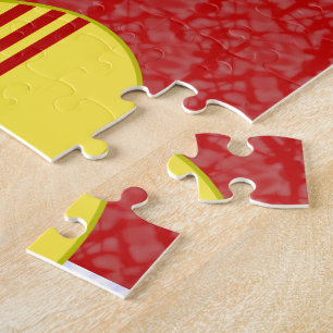 Zuid-Vietnamese engel met zwarte haren gekleed in  Legpuzzel