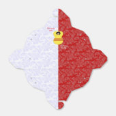 Zuid-Vietnamese engelenvlag op rood en wit Bedankdoosjes (Uitgevouwen)