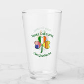 Zuid-Vietnamese Iers-Amerikaanse vlag Shamrock Glas (Achterkant)