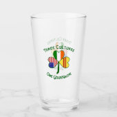 Zuid-Vietnamese Iers-Amerikaanse vlag Shamrock Glas (Voorkant)