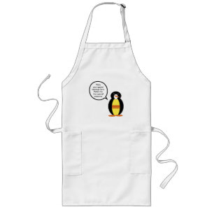 Zuid-Vietnamese pratende mevrouw pinguïn gepersona Lang Schort