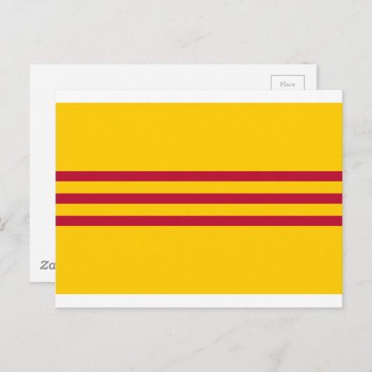 Zuid-Vietnamese vlag - Vietnam Cờ vàng ba sous đ) Briefkaart (Voorkant / Achterkant)