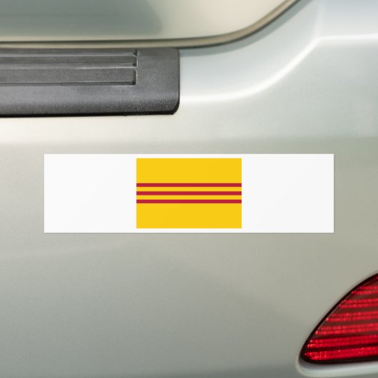 Zuid-Vietnamese vlag - Vietnam Cờ vàng ba sous đ) Bumpersticker (Op auto)