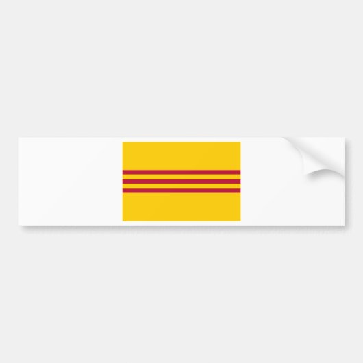 Zuid-Vietnamese vlag - Vietnam Cờ vàng ba sous đ) Bumpersticker (Voorkant)